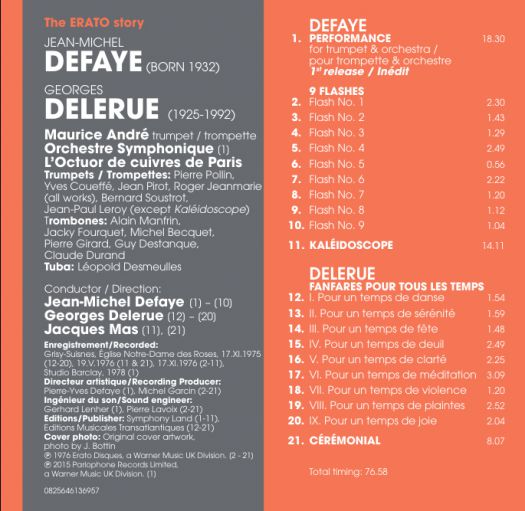 MAURICE ANDRÉ L'OCTUOR DE CUIVRES DE PARIS